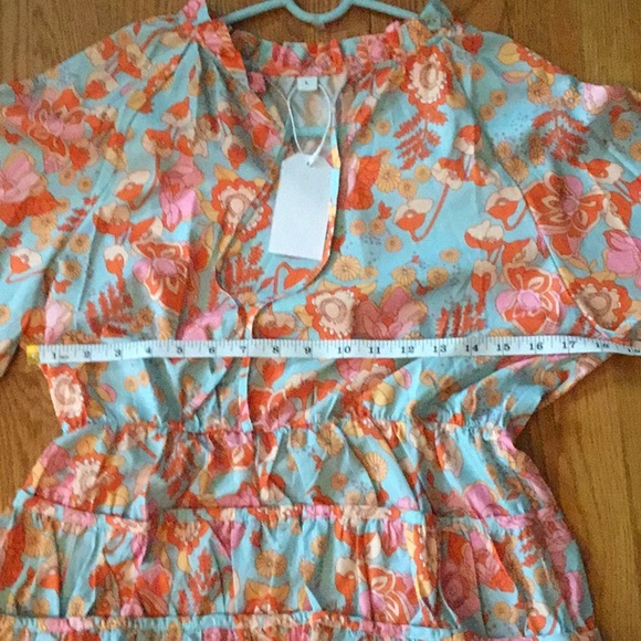 NWT dress Made With ❤️, L beautiful spring summer print.NO FLAWS. Lightweight. - Picture 3 of 6